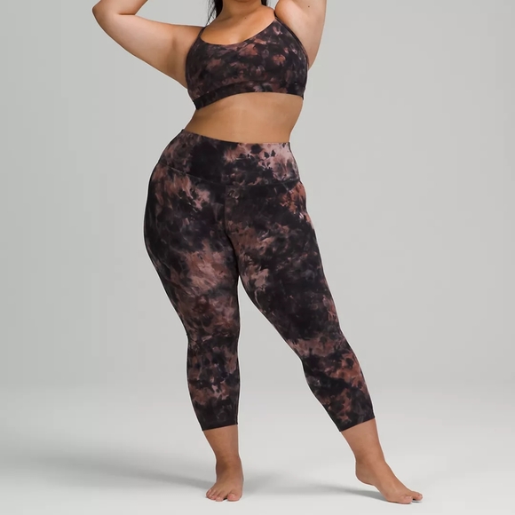 LULULEMON ALIGN™ HIGH-RISE CROP 23" -Diamond Dye Graphite Grey Pink Pastel - Picture 2 of 7